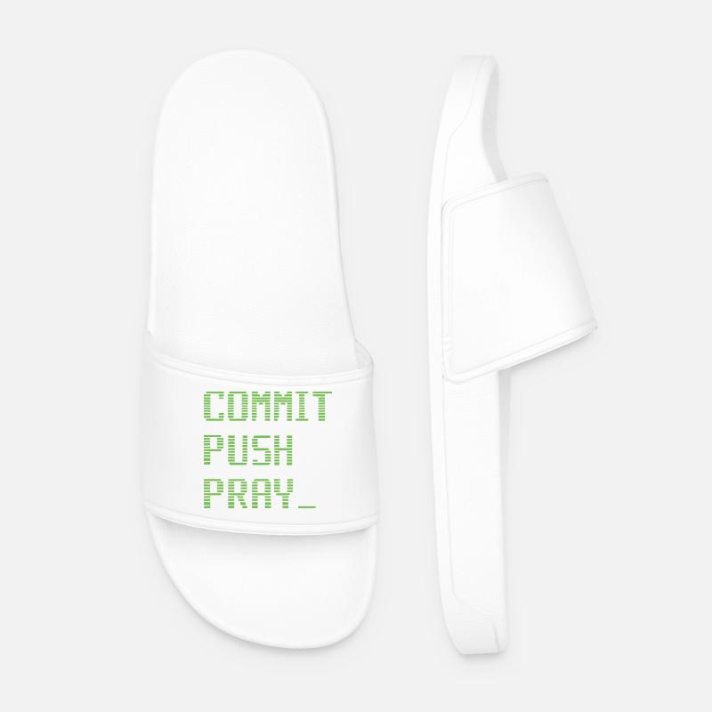 Software Developer Entwickler Geek Shirt - Men’s Pool Sliders - white