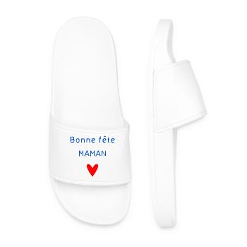 BONNE FÊTE. BONNE FÊTE MAMAN. MAMAN. FÊTE DES MÈRE - Claquettes Homme - blanc - Devant