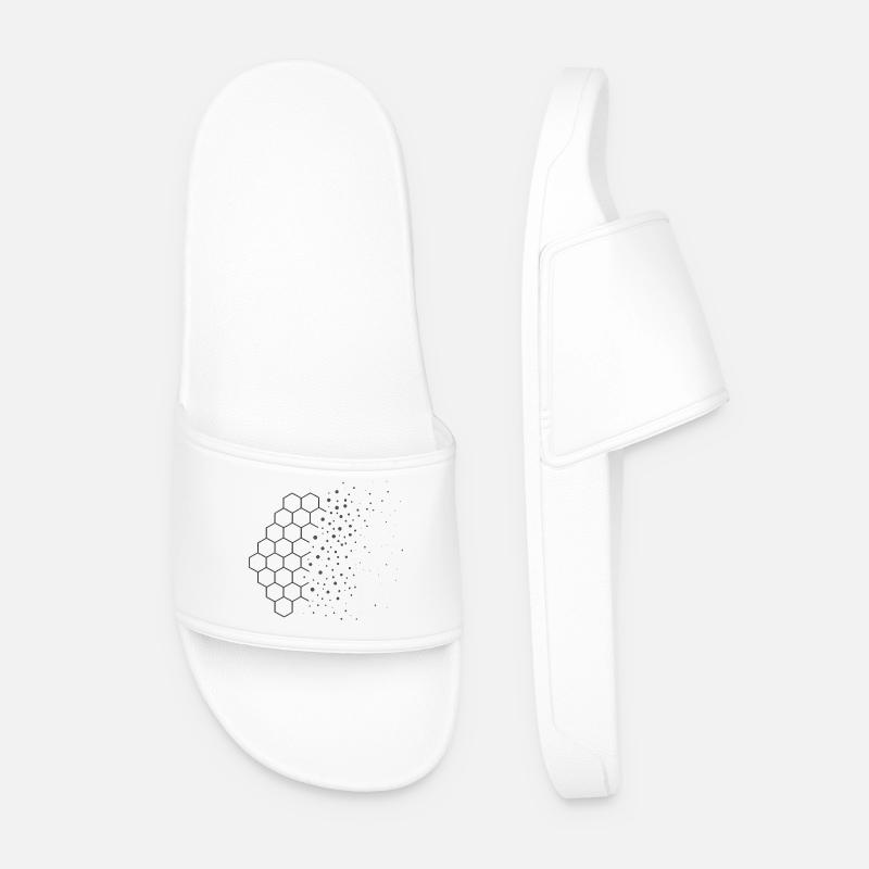 Entropy Drift – Physics Design - Men’s Pool Sliders - white