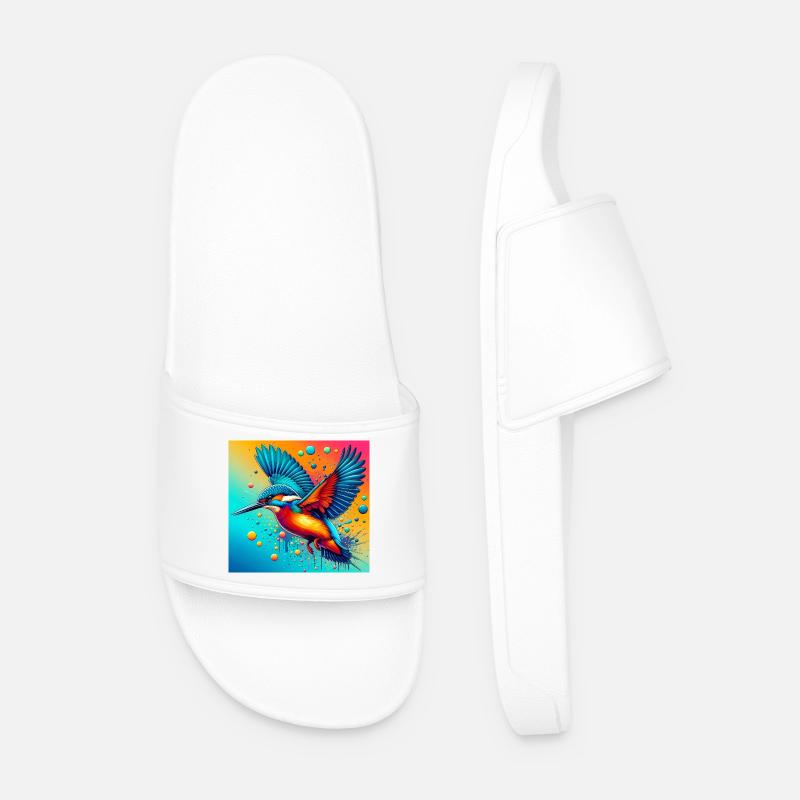 Eisvogel - Männer Badelatschen - Weiß