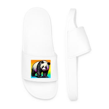 panda - Claquettes Homme - blanc - Devant