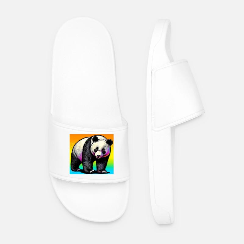 Panda - Männer Badelatschen - Weiß