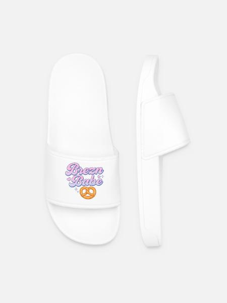 brezn babe / bretzel / fille du Bayern - Claquettes Homme - blanc