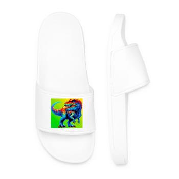 dinosaur - Men’s Pool Sliders - white - Front