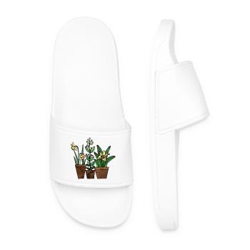 Fleur - Claquettes Homme - blanc - Devant