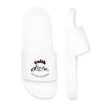 Faith will move mountains - Men’s Pool Sliders - white - Front