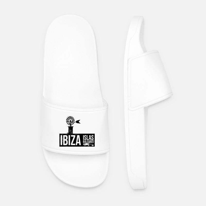 Ibiza Inseln Silhouette Windrad - Männer Badelatschen - Weiß