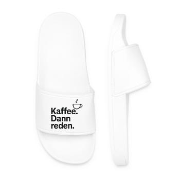 Kaffee Gespräche – Reden am Morgen - Männer Badelatschen - Weiß - Vorne
