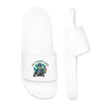 Mécanique du motif pouce levé, enfin ça marche - Claquettes Homme - blanc - Devant