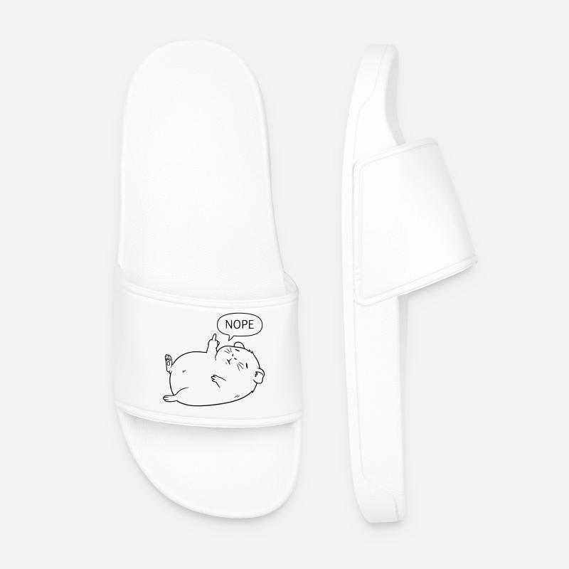 Non, cochon d’Inde | Design mignon - Claquettes Homme - blanc