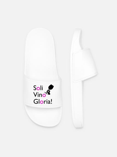 Soli Vino Gloria - Männer Badelatschen - Weiß