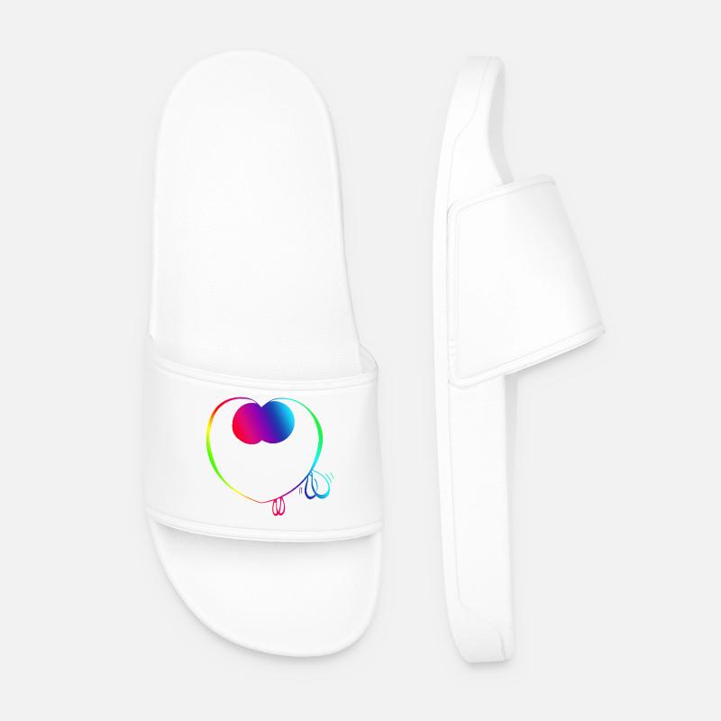 Süßer Regenbogen-Trickster - Männer Badelatschen - Weiß