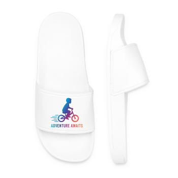 Bike Adventure Awaits Kid Bicycle - Men’s Pool Sliders - white - Front