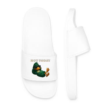 Not Today Duck Sunglasses, Not Today, Duck - Men’s Pool Sliders - white - Front