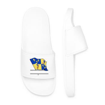 Dauphiné Text Space - Men’s Pool Sliders - white - Front