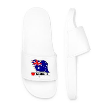 Australia Heartbeat-Flagge - Männer Badelatschen - Weiß - Vorne