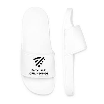 Offline Fashion Shirt – No Wi-Fi, Silence Please - Men’s Pool Sliders - white - Front