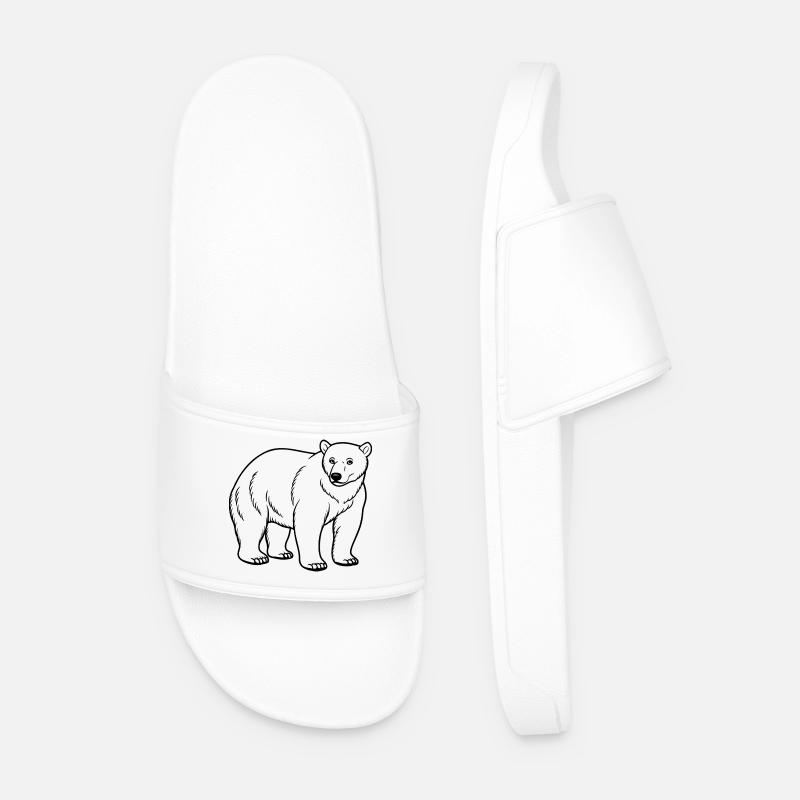 Polar bear - Men’s Pool Sliders - white