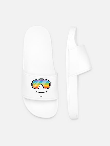 Ski Goggles Rainbow Smile Après-Ski - Men’s Pool Sliders - white