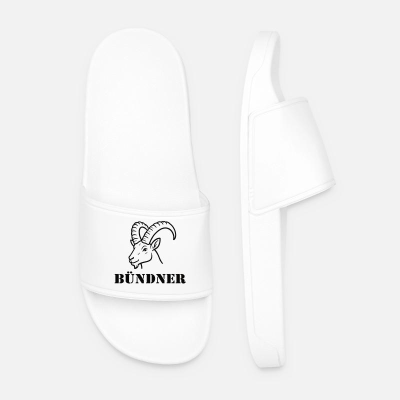 Graubünden Alpine Bock - Men’s Pool Sliders - white