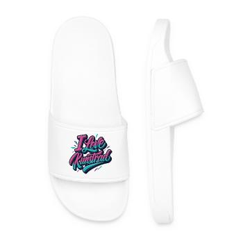 Artistic cycling, artistic cycling, indoor cycling - Men’s Pool Sliders - white - Front