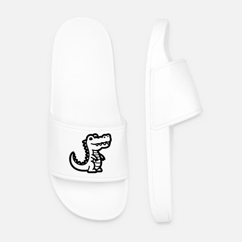 alligator - Men’s Pool Sliders - white