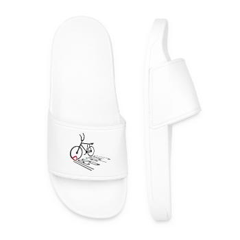 Cycling ball, cycleball, indoor cycling - Men’s Pool Sliders - white - Front