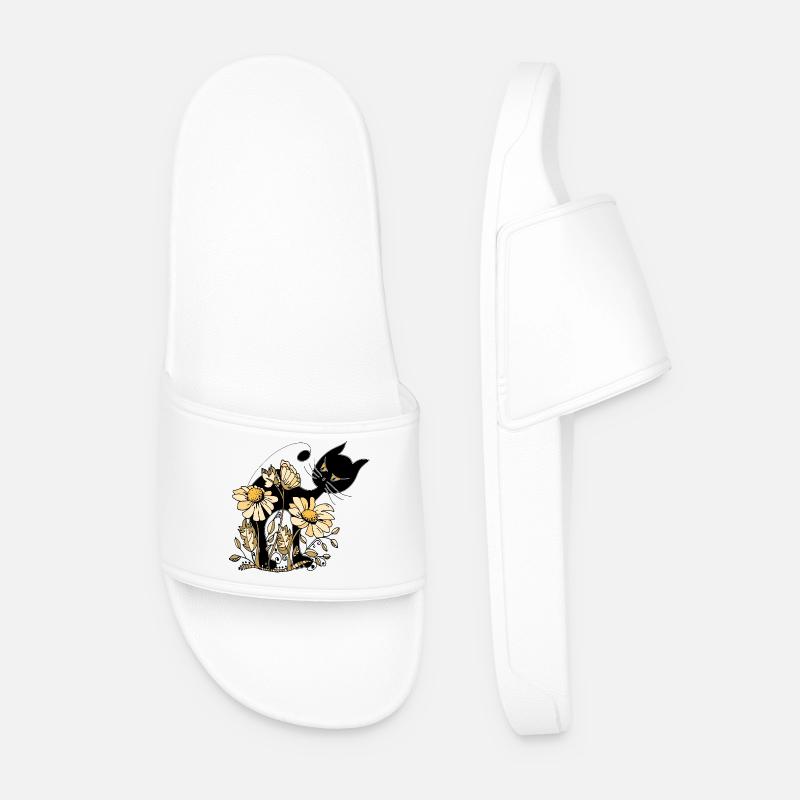 cat - Men’s Pool Sliders - white