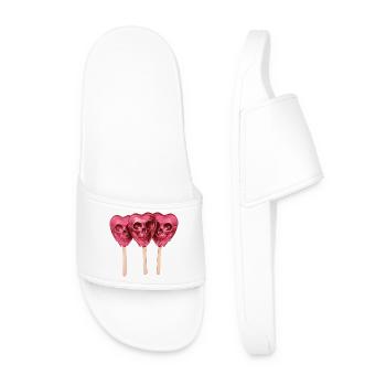 Crâne Rose Lollis - Claquettes Homme - blanc - Devant