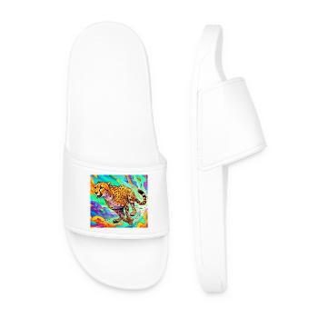 cheetah - Men’s Pool Sliders - white - Front