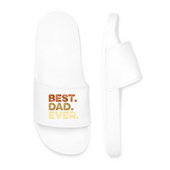 Bester Papa Jemals Vatertag lustig - Männer Badelatschen - Weiß - Vorne