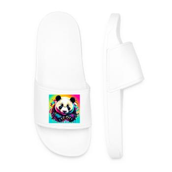 Panda - Männer Badelatschen - Weiß - Vorne