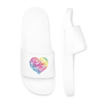 Cœur Thaïlandais Coloré - Claquettes Homme - blanc - Devant