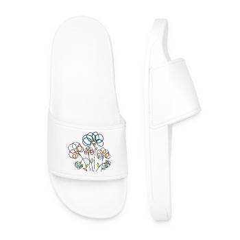 Fleur - Claquettes Homme - blanc - Devant