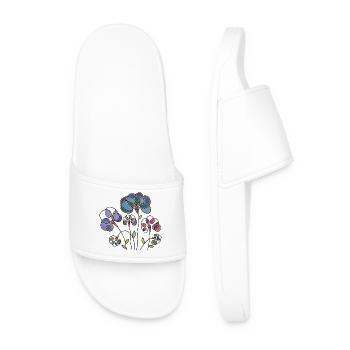 Fleur - Claquettes Homme - blanc - Devant