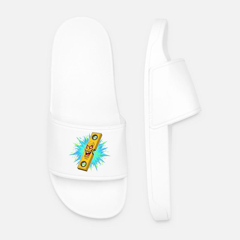 Furious level tool with explosion - Men’s Pool Sliders - white