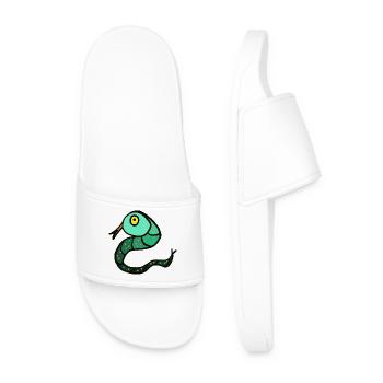 Snake Reptile Children - Men’s Pool Sliders - white - Front