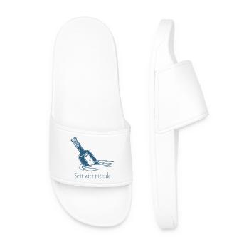 Envoyée avec le design de la bouteille océanique de la marée - Claquettes Homme - blanc - Devant