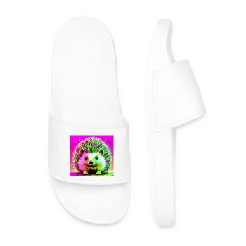 hedgehog - Men’s Pool Sliders - white - Front
