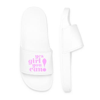 Yes girl you can! Motivation Typografie Design - Claquettes Homme - blanc - Devant