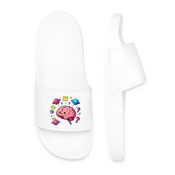 Cerveau cosmique kawaii - Claquettes Homme - blanc - Devant