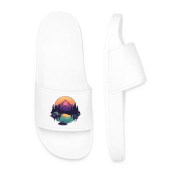 Mountains Nature - Men’s Pool Sliders - white - Front