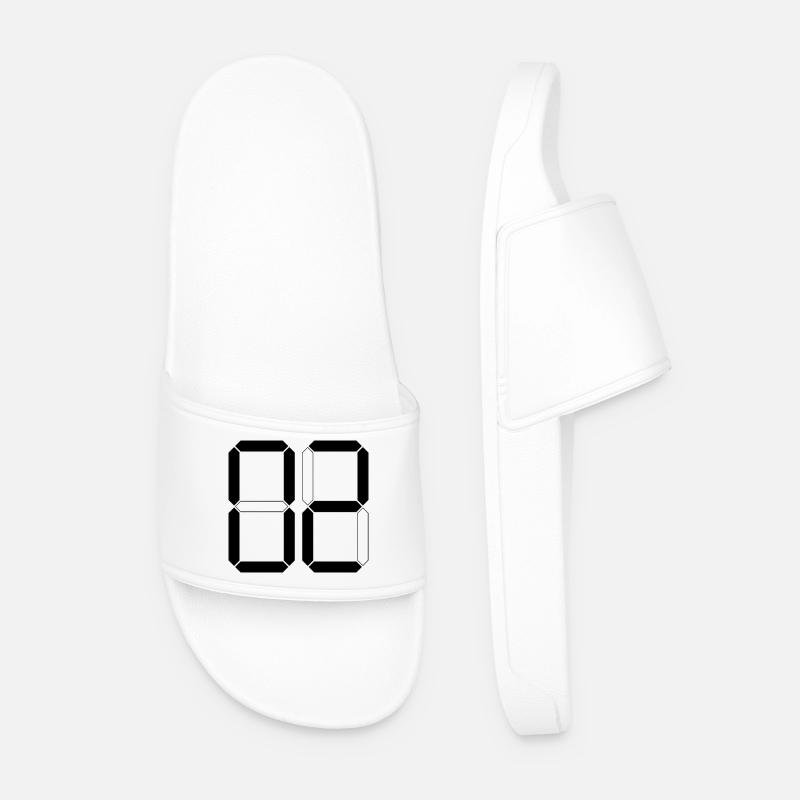 NUMBER 02 Zero Two Birthday Gift Digital - Men’s Pool Sliders - white