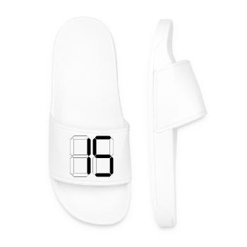 NUMBER 15 Fifteen Birthday Gift Digital - Men’s Pool Sliders - white - Front