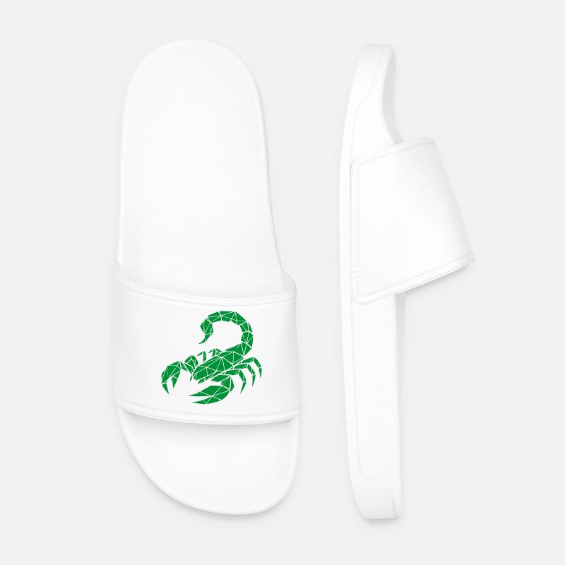 Scorpio – Power & Mystery - Men’s Pool Sliders - white