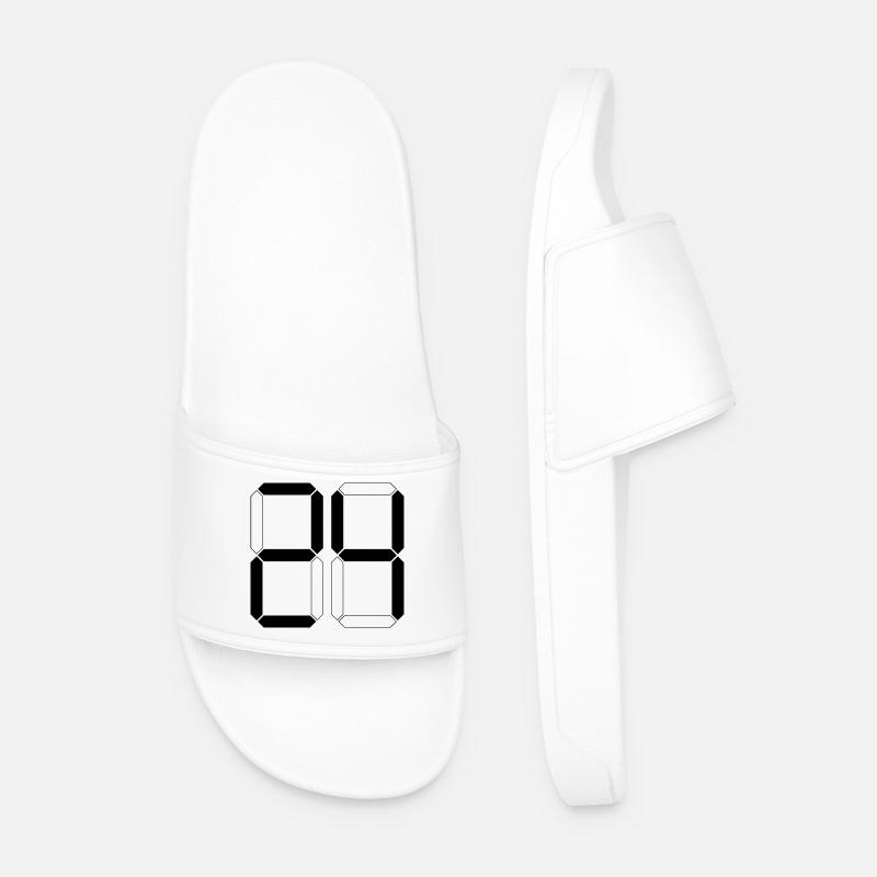 NUMBER 24 Twenty-Four Gift Digital - Men’s Pool Sliders - white