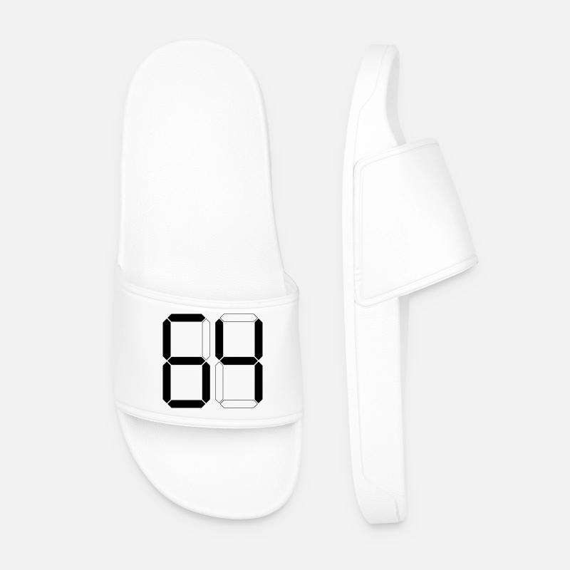 NUMBER 64 Sixty-Four Gift Digital - Men’s Pool Sliders - white