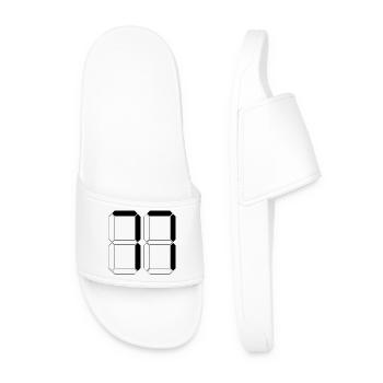 NUMBER 77 Seventy-Seven Gift Digital - Men’s Pool Sliders - white - Front