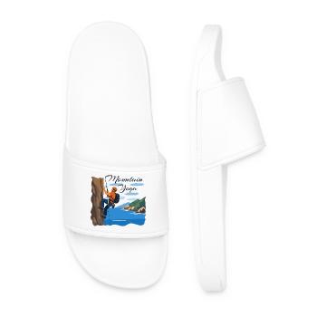 Mountaineering: The Mountain Yoga - Men’s Pool Sliders - white - Front