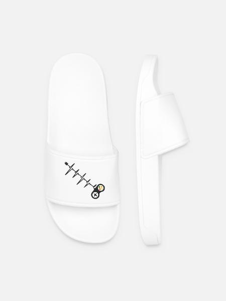 Graphisme Pulse Gamer Heartbeat Controller - Claquettes Homme - blanc